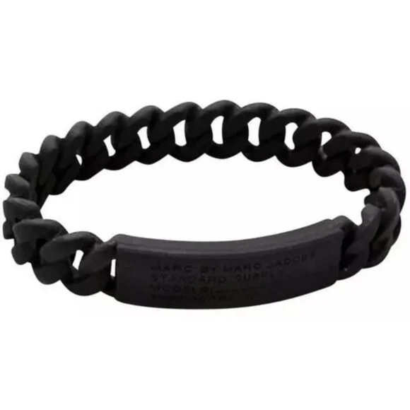 Marc By Marc Jacobs, Hot Pink/Yellow/Green Silicone Bracelet - Picture 6 of 7